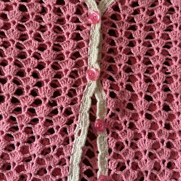 Vintage Betsey Johnson New York Crochet Cardigan - Picture 4 of 11